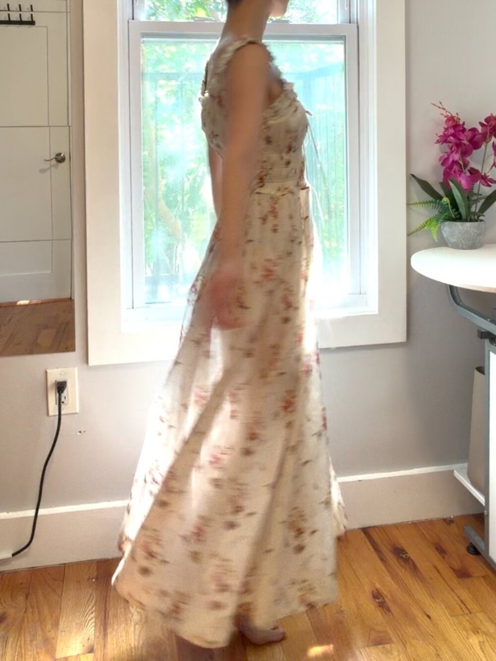 DÔEN Emmaretta Floral Print Shirred Voile Dress - Picture 3 of 11